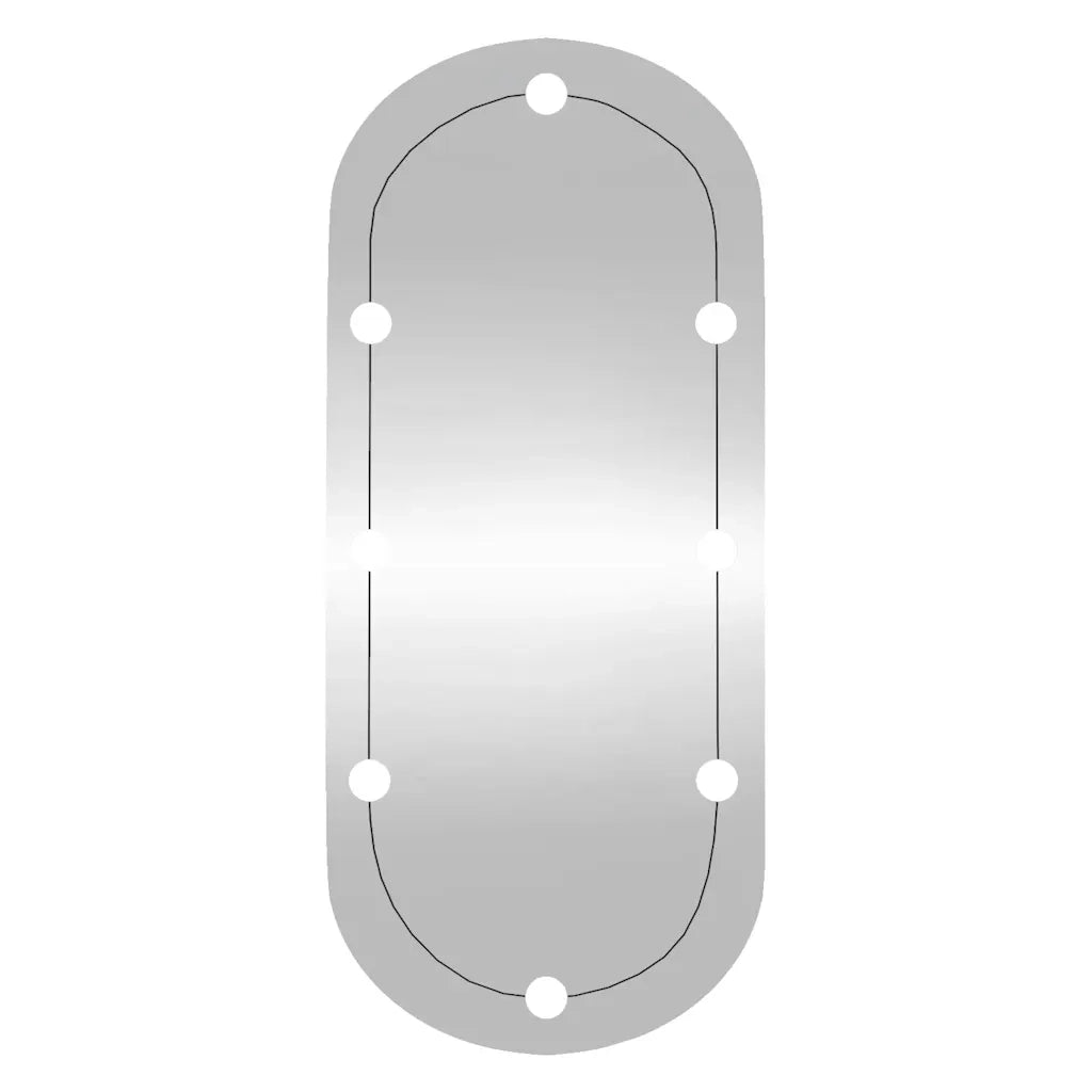 Specchio da Parete con Luci LED 40x90 cm Vetro Ovale 3189163