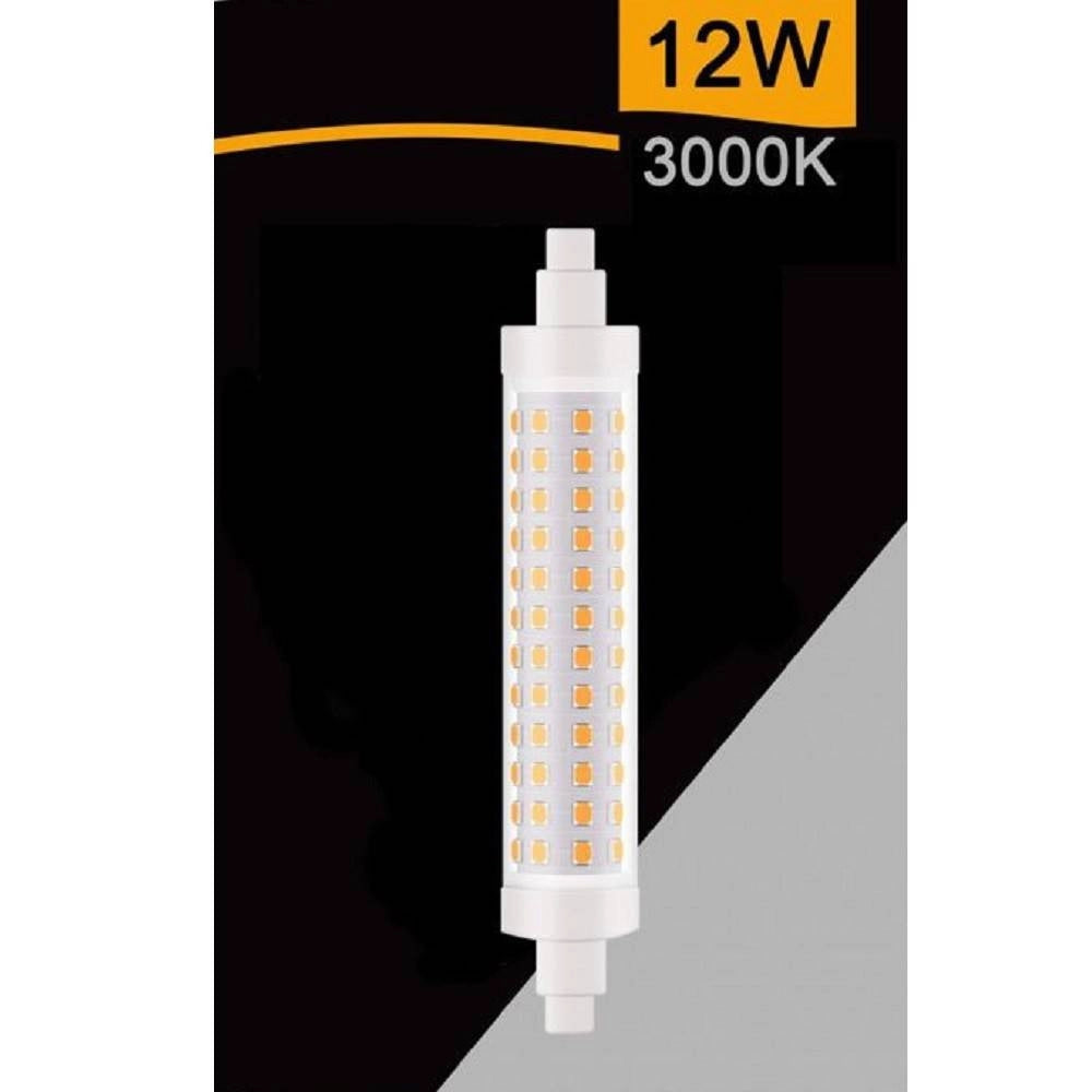 Trade Shop - Lampadina Led R7s 12 W 1320lm Tubolare Luce 3000k 4000k 6500k Sparac-r7s-12w-001 - -bianco Caldo      -