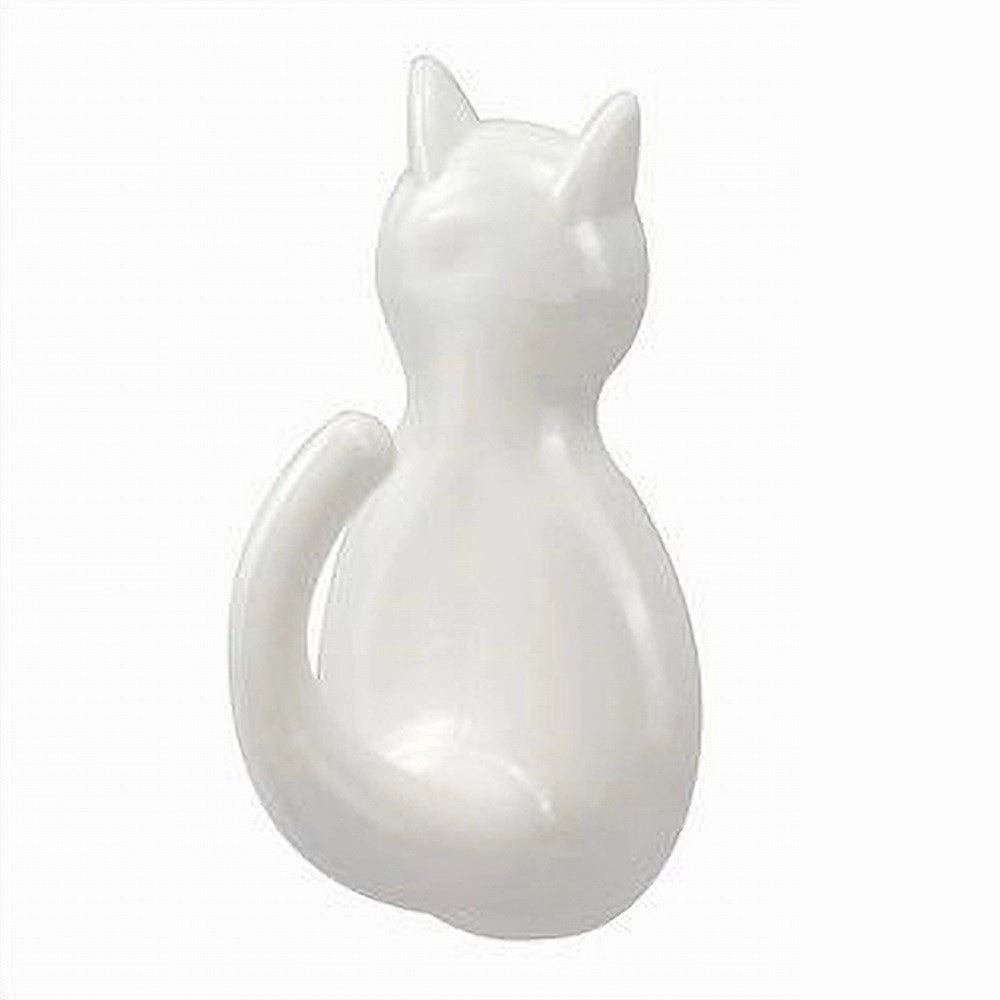 Trade Shop - Set 6 Pz Ganci Adesivi A Forma Di Gatto Bianchi Per Cucina Bagno Da Parete 79347 -