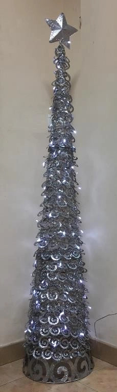 Decorazione Casa Natalizia Albero di natale con luci 120 cm