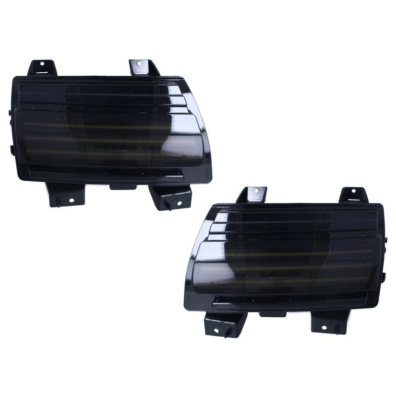 Kit Freccia Laterale a Led Side Marker Dinamica Lente Fume + Luce Diurne DRL Bianco Jeep JL Wrangler dopo 2018