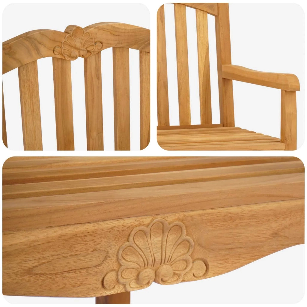 Sedia da Giardino 2 pcs Naturale 58 x 60 x 93 cm 42030019