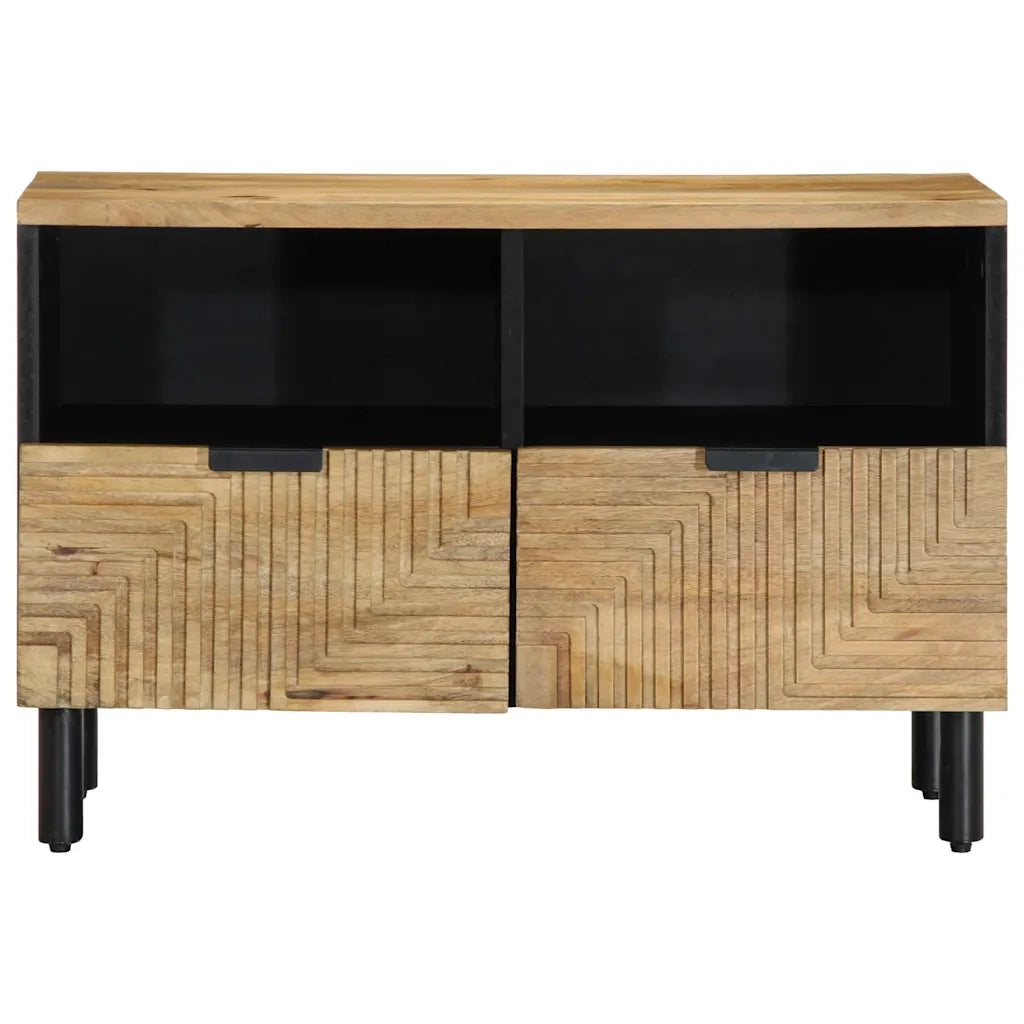 Mobile Porta TV Marrone 70x33x46 cm in Legno Massello di Mango