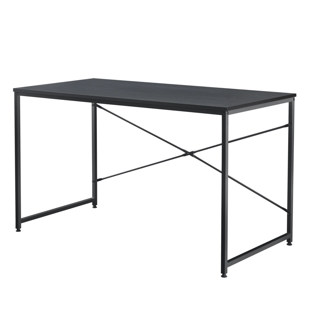 Scrivania Røros con Telaio in Metallo e Piano da 120 x 60 cm - Nero [en.casa]