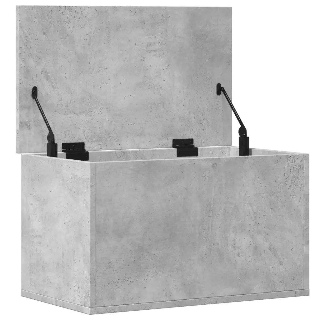 vidaXL Contenitore Portaoggetti Grigio Cemento 60x35x35cm Truciolato