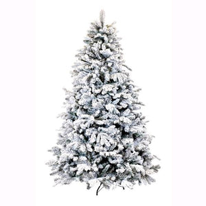 Albero di Natale Kensington Floccato Innevato PE+PVC 240 cm Superfolto 1768 Rami F4821