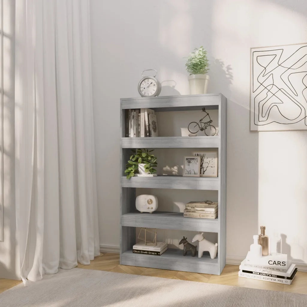 Libreria/Divisorio Grigio Sonoma 80x30x135 cm in Truciolato 813621