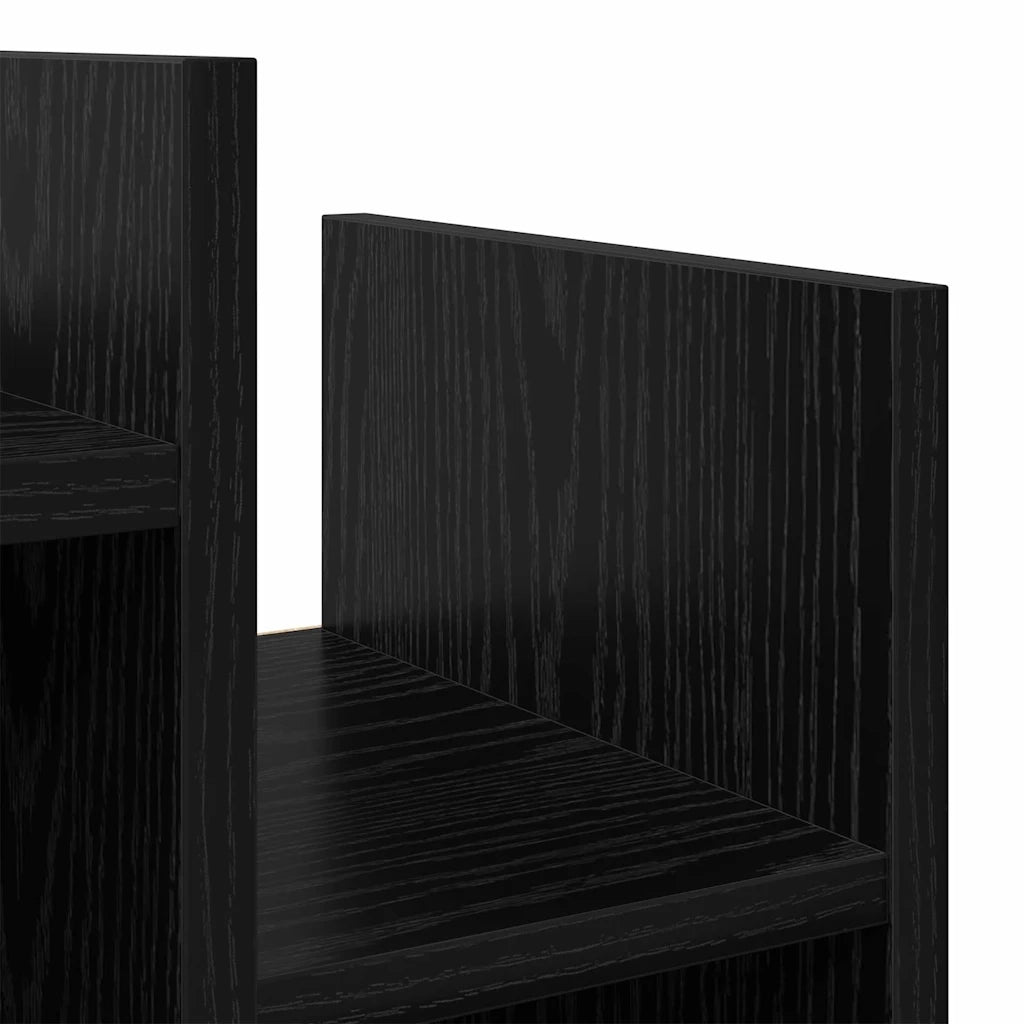 vidaXL Mobile laterale Rovere nero 60 x 26 x 60 cm Legno multistrato