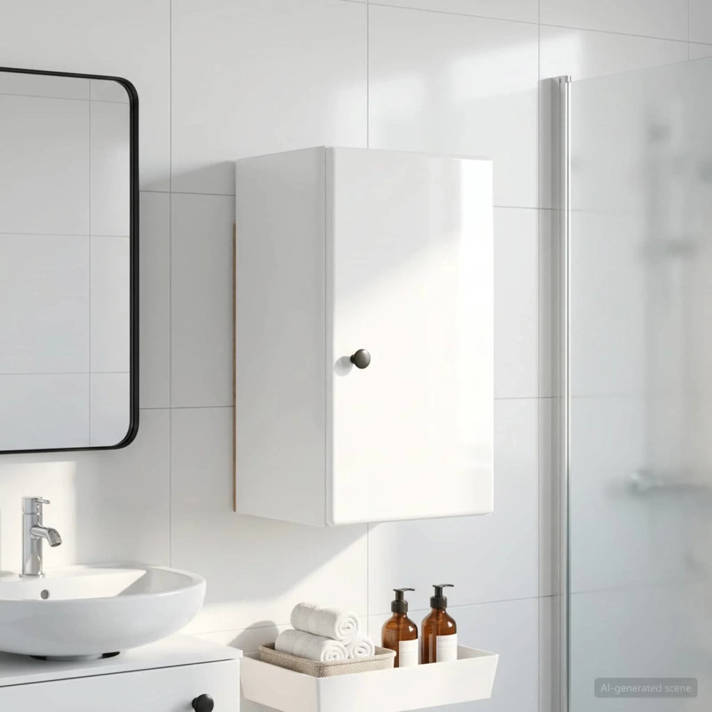 Armadio da bagno a muro BREDA Bianco Lucido 30 x 31 x 59 cm 897469
