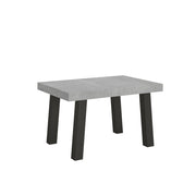 Tavolo Allungabile 120-224x90x77 cm Bridge Cemento Telaio Antracite