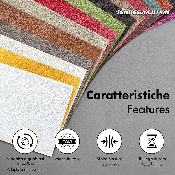 Ecopelle "Sierra" di Qualità, Colore Tabacco 06 - Robusta, Elegante - Ideale per Auto, Moto, Arredamenti - Vendita al Mezzo Metro