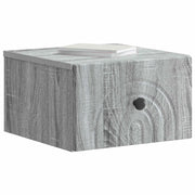 Comodino | Armadio da Notte | Mobiletto da notte a muro Grigio Sonoma 33 x 34,5 x 20 cm