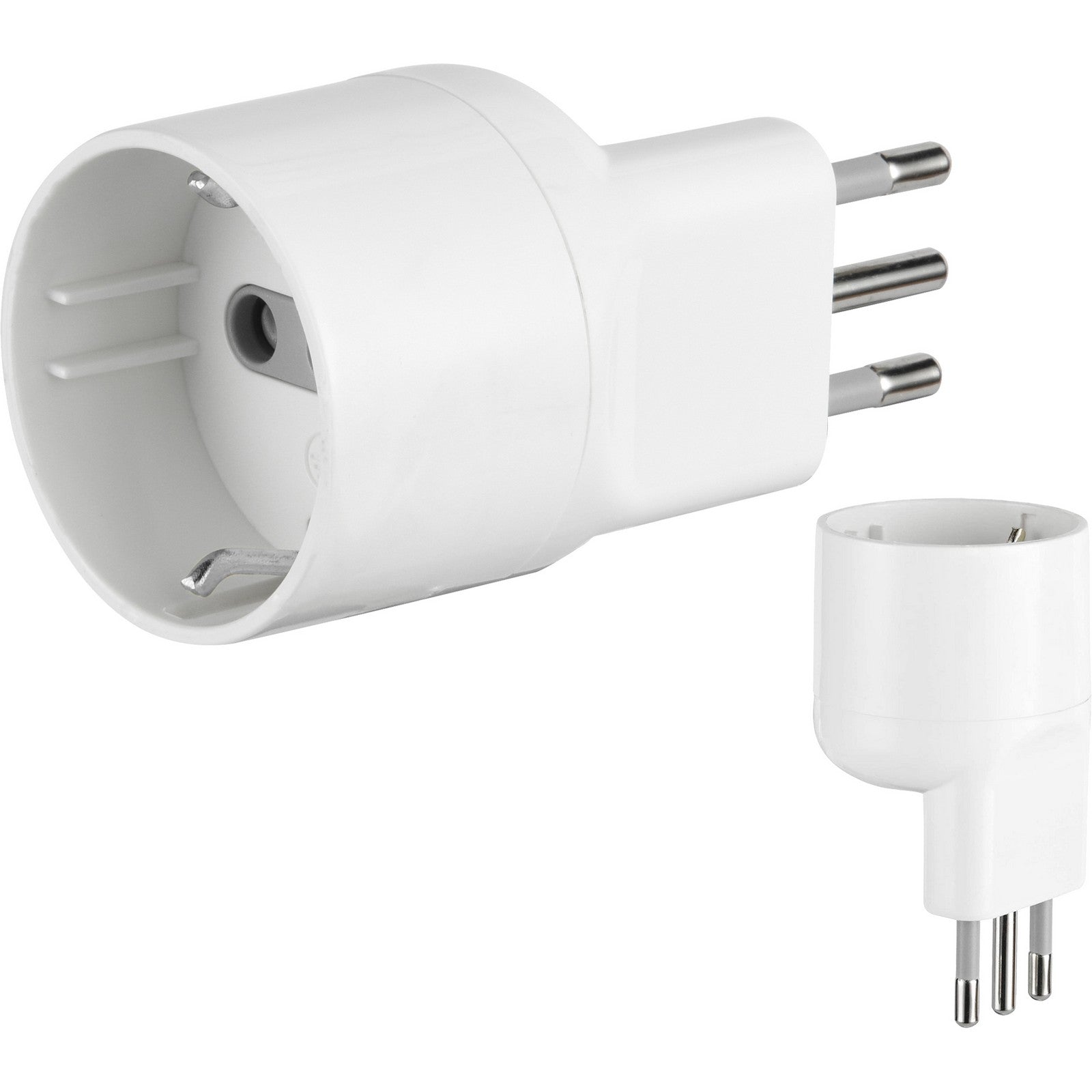 adattatore schuko disassato salvaspazio 10a bianco fig.16 cod:ferx.500882