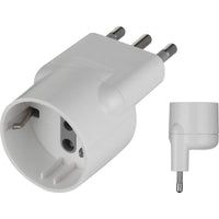 adattatore schuko disassato  salvaspazio 16a bianco fig.16 cod:ferx.500883