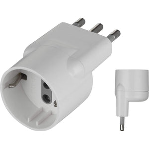 adattatore schuko disassato  salvaspazio 16a bianco fig.16 cod:ferx.500883