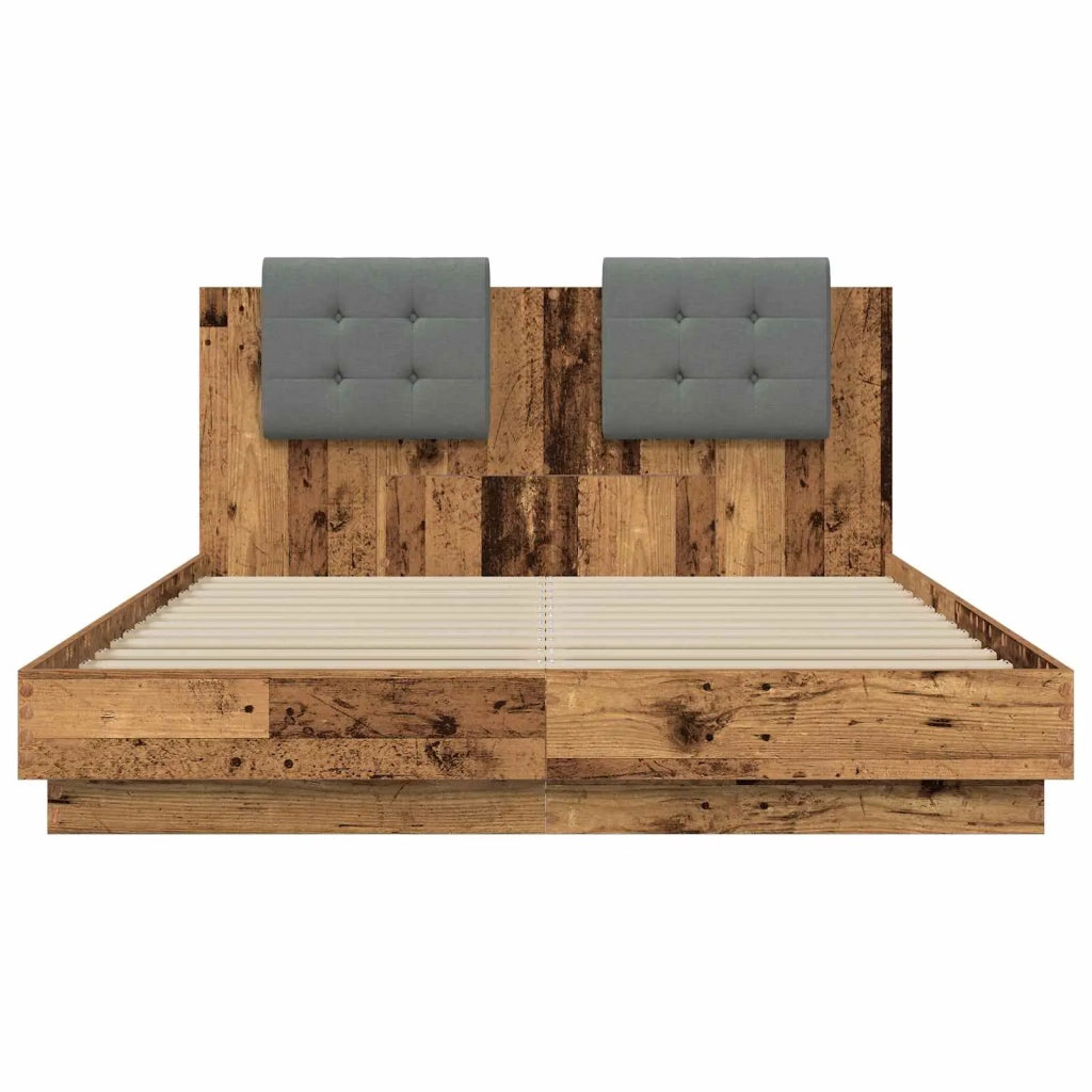 Struttura letto con testata Legno vecchio 120 x 200 cm