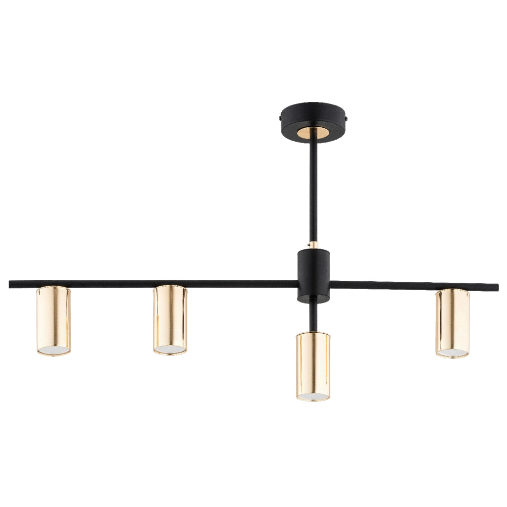 Lampada a sospensione moderna URSA Alfa nero/oro 4xGU10