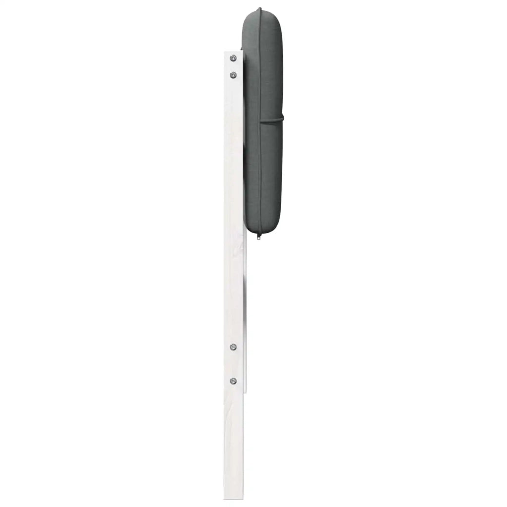 Testiera imbottita-Testiera con Cuscini-Testata Bianco e grigio chiaro 80 cm Pino massello 673798
