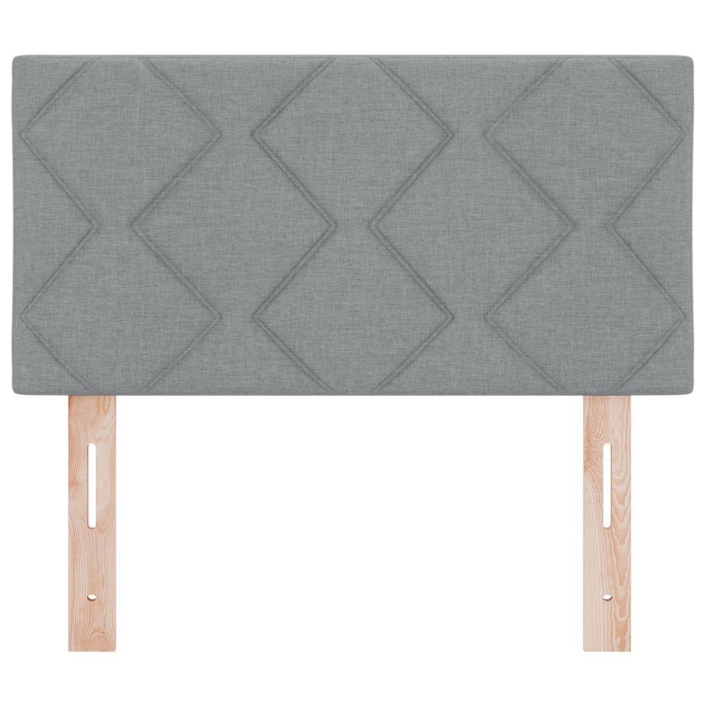 Testiera  Design Blocchi Diamante Grigio Chiaro 80 cm Tessuto