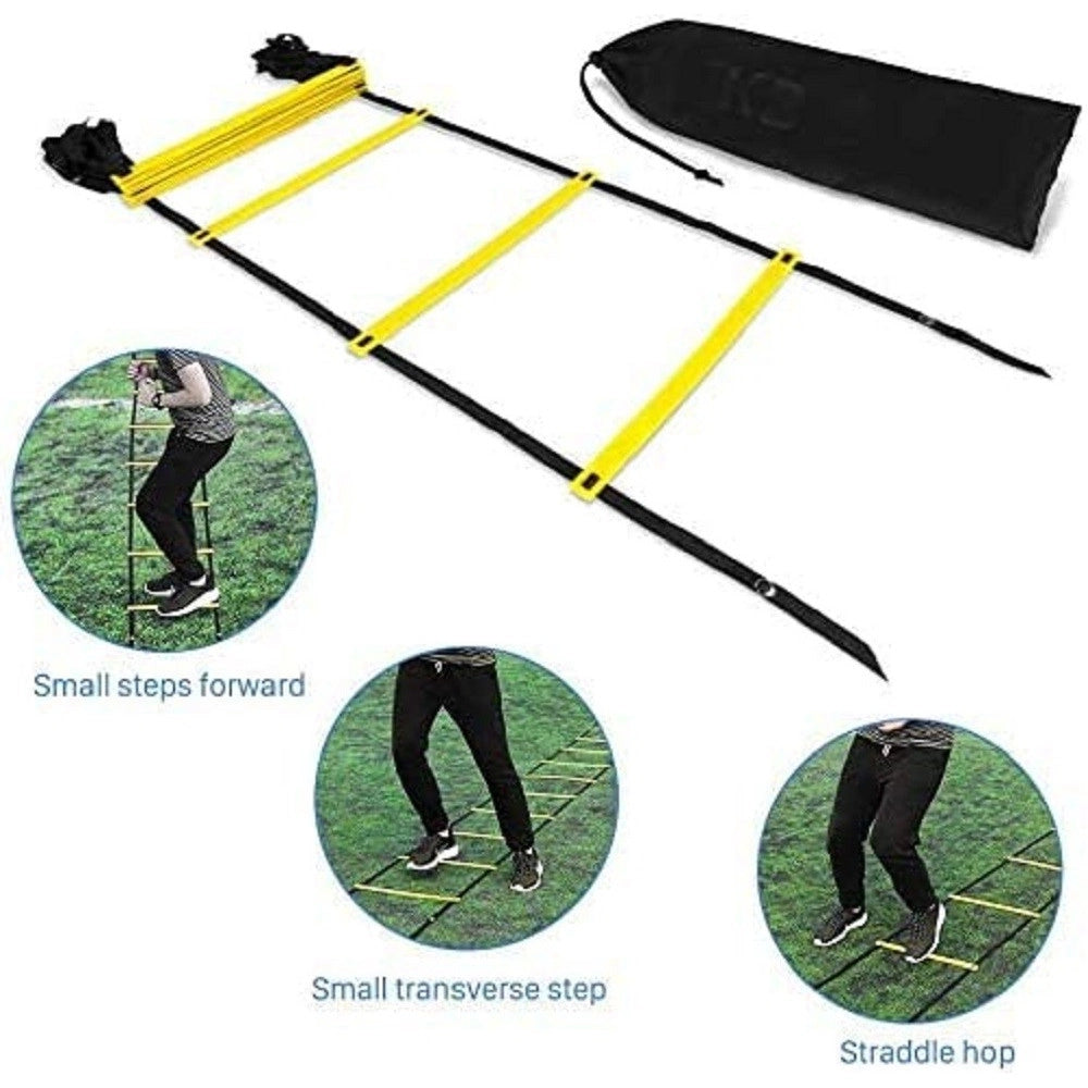 Trade Shop - Scaletta Per Allenamento 6 Metri Agility Ladder Training Regolabile Con Custodia -