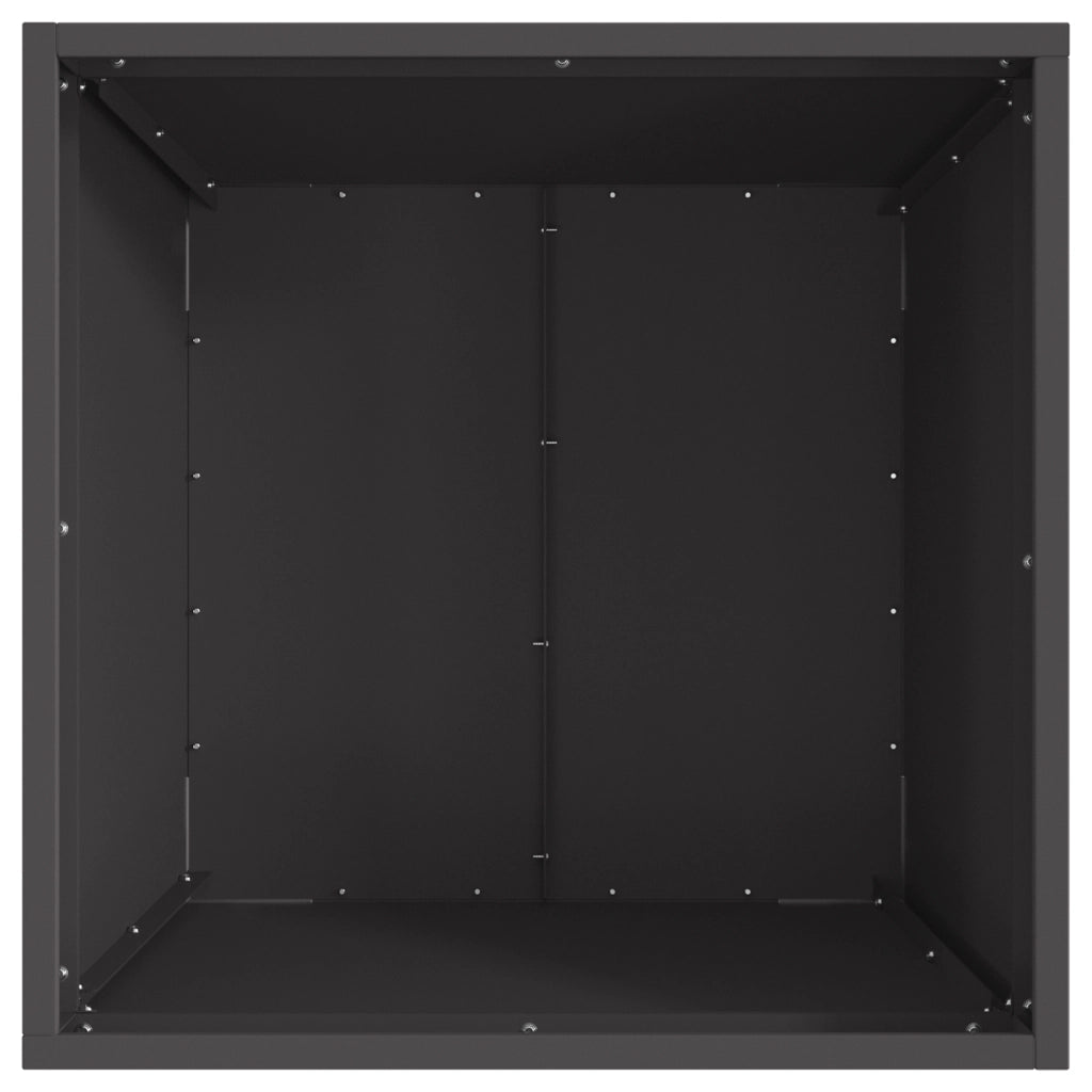 Braciere Quadrato Nero 50x50x30 cm in Acciaio di