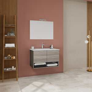 mobile bagno oslo cm. 80 sospeso rovere grigio cod:ferx.500950