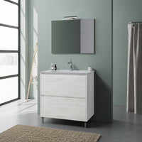 mobile bagno lisbona cm. 80 rovere bianco cod:ferx.500952