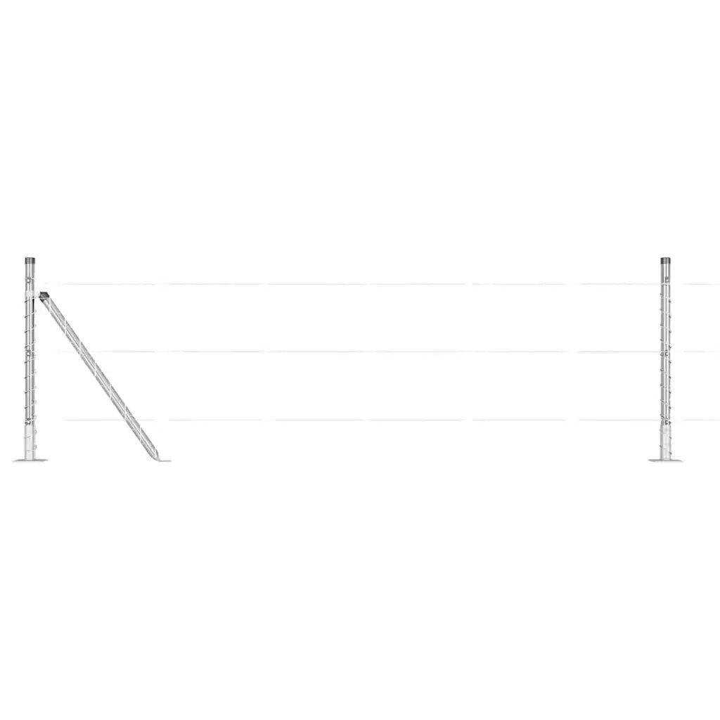 Palo della recinzione 52 pcs Grigio 3,2 x 3,2 x 70 cm 3350258
