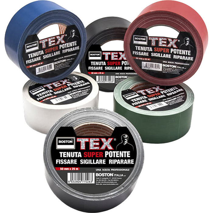 nastro adesivo tex mm.50x25mt nero cod:ferx.500981