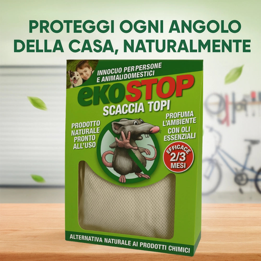 Repellente naturale scacciatopi ratti formula innovativa profumata 50 g ekostop