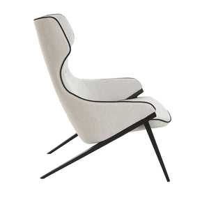 Poltrona in tessuto grigio