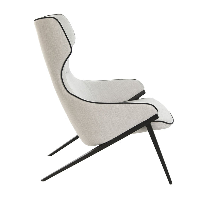 Poltrona in tessuto grigio