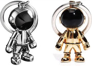 Oggetto decorativo robot metallico per chiavi e tappeti - regalo per San Valentino - finitura oro argento - dimensioni 32 x 29 cm