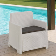 Gaby, Poltrona da Esterno Braccioli Made in Italy, 66x72 cm Bianco