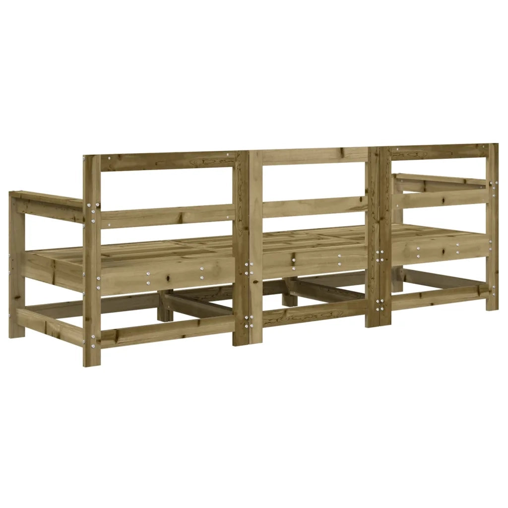 Salotto da Giardino-Set Salotto da Giardino 3 pz in Legno Impregnato di Pino 197959