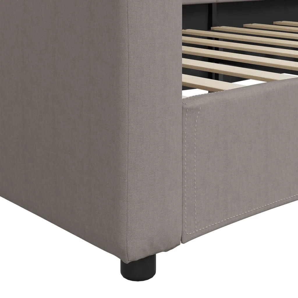 Letto da Giorno Tortora 100x200 cm in Tessuto
