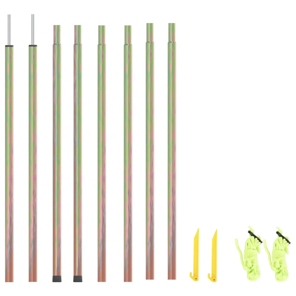 Aste per Parasole a Vela 2 pz 200 cm in Acciaio Zincatocod mxl 73076
