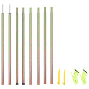 Aste per Parasole a Vela 2 pz 200 cm in Acciaio Zincatocod mxl 73076