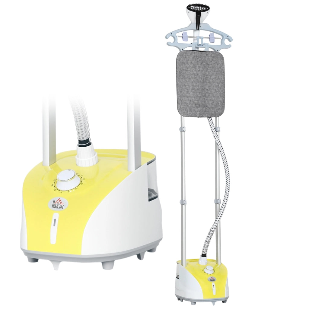 Ferro da Stiro a Vapore Verticale 1950W 2L ¨C zephmum ¨C Temperatura Regolabile 11 Livelli Telescopico Giallo