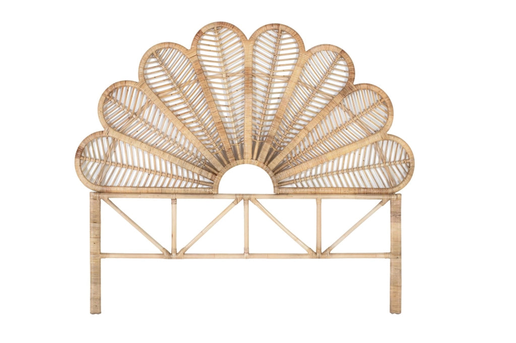 Testiera realizzata a mano in rattan naturale 180 cm