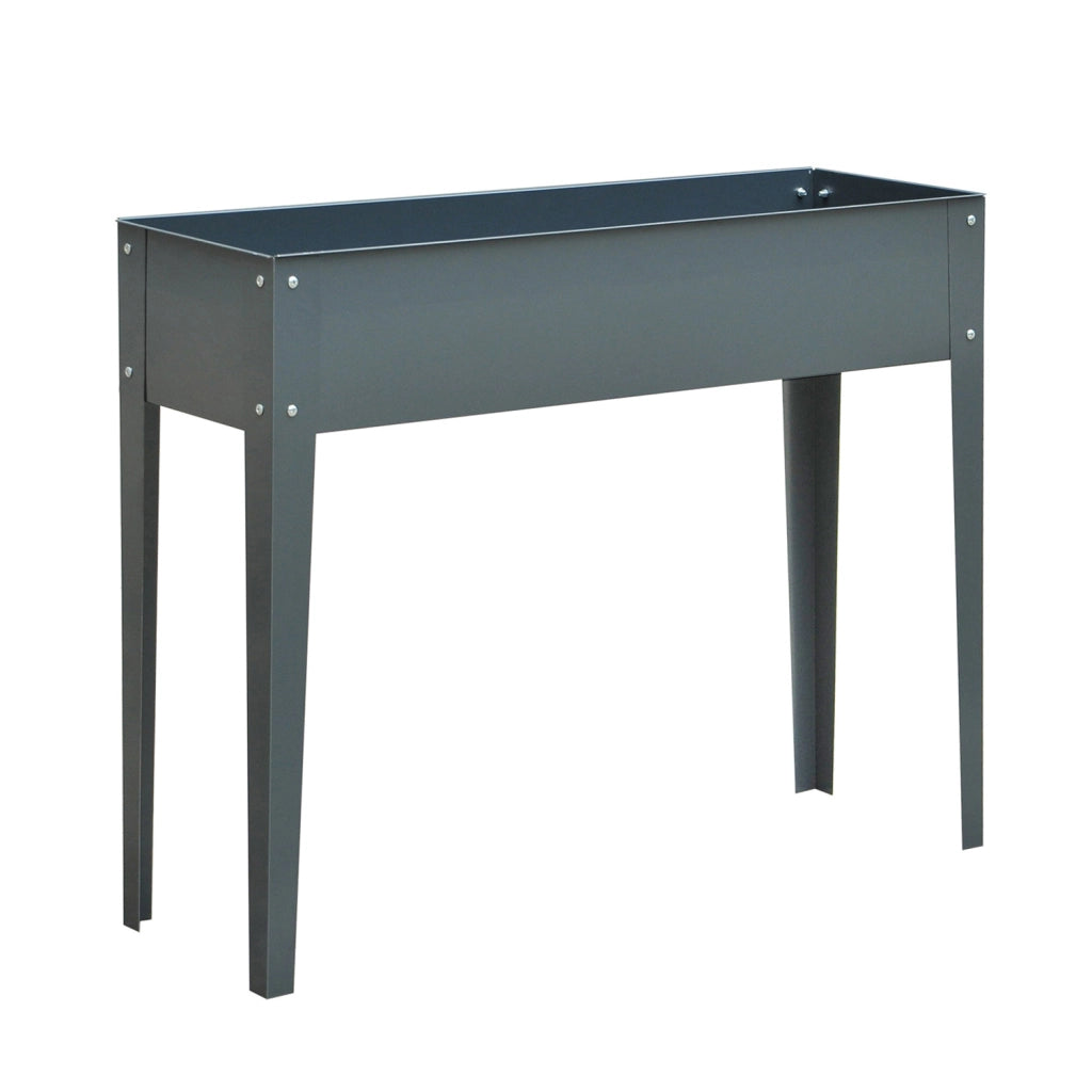 CASSONE RIALZATO 100 x 30 x 80 cm in metallo grigio scuro