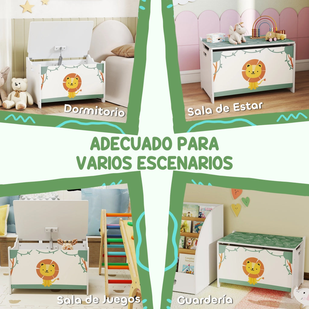 Contenitore portagiochi con coperchio 53L ¨C Xylo ¨C verde
