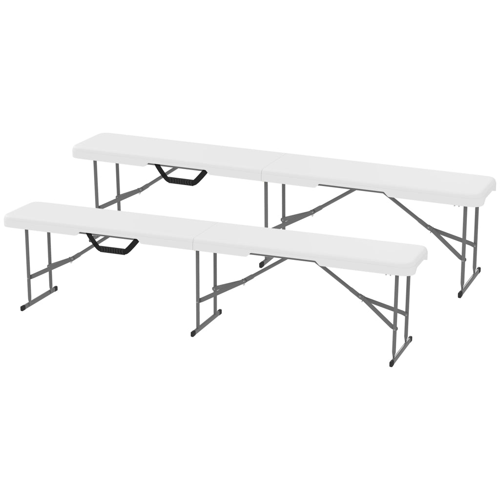 Panchina da esterno in plastica ¨C zephmum ¨C Bianco 240 kg