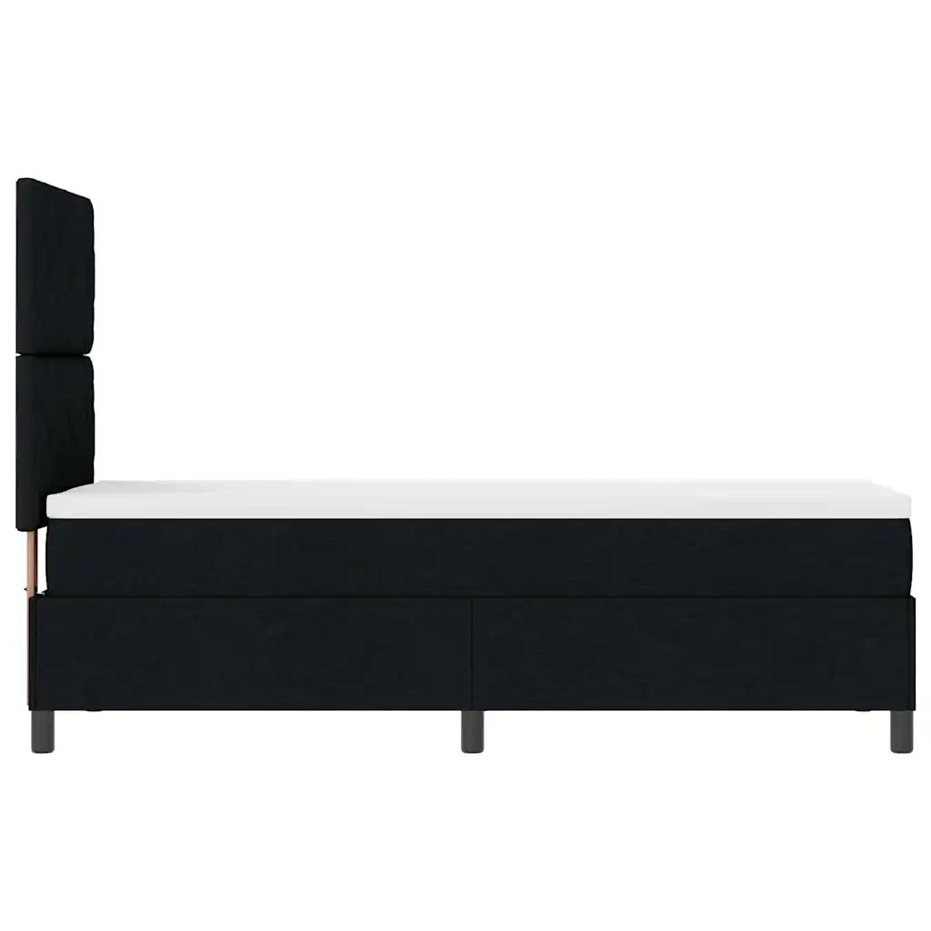 Letto a molle con materasso Nero 80 x 200 cm Tessuto 3339422