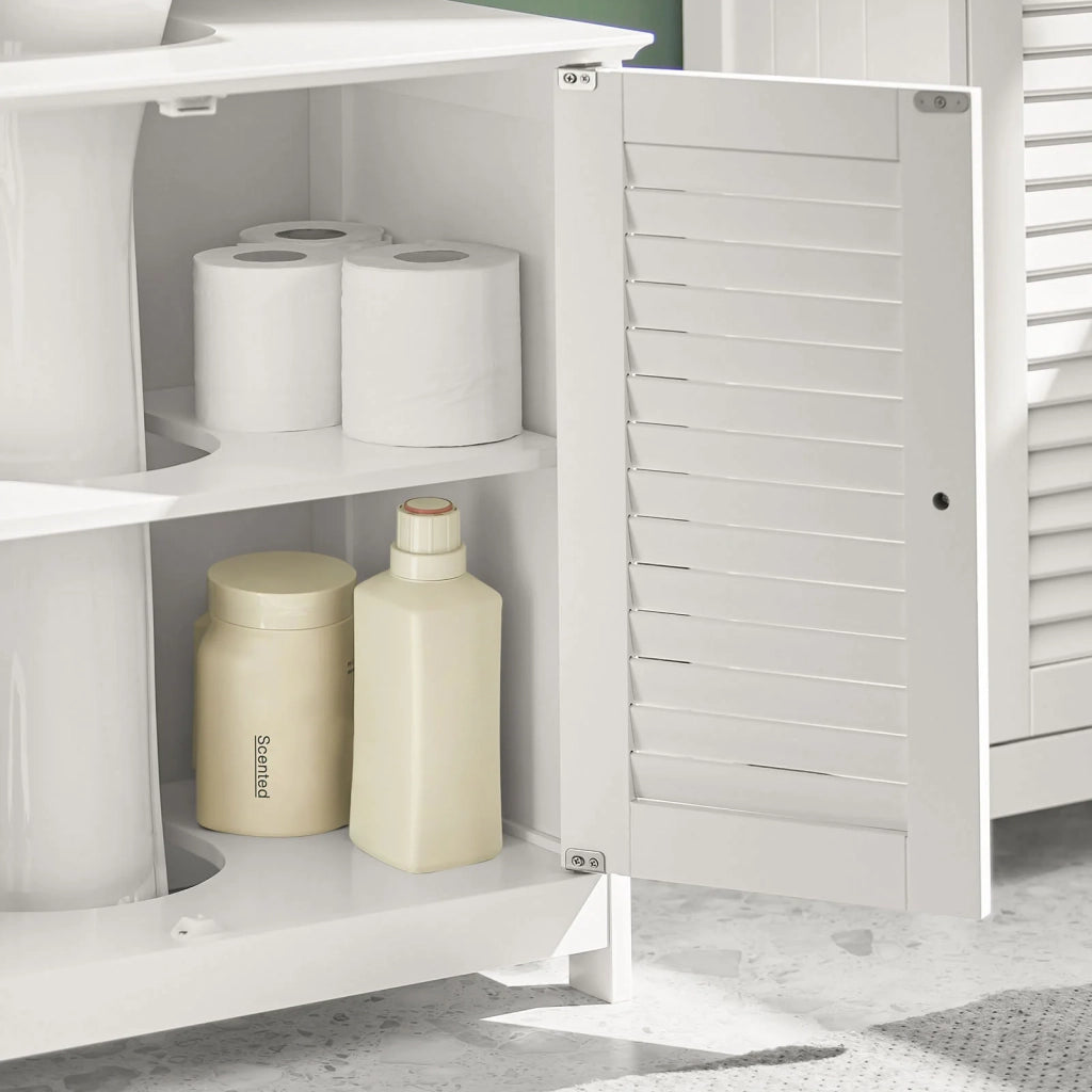 Mobiletto Bagno Cassettiera Bagno Armadietto Bagno Mobile Sottolavabo per Bagno Bianco FRG237-II-W SoBuy