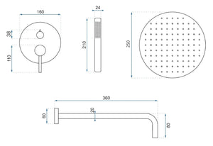 Set Doccia Da Incasso Rea Lungo Titan + Box