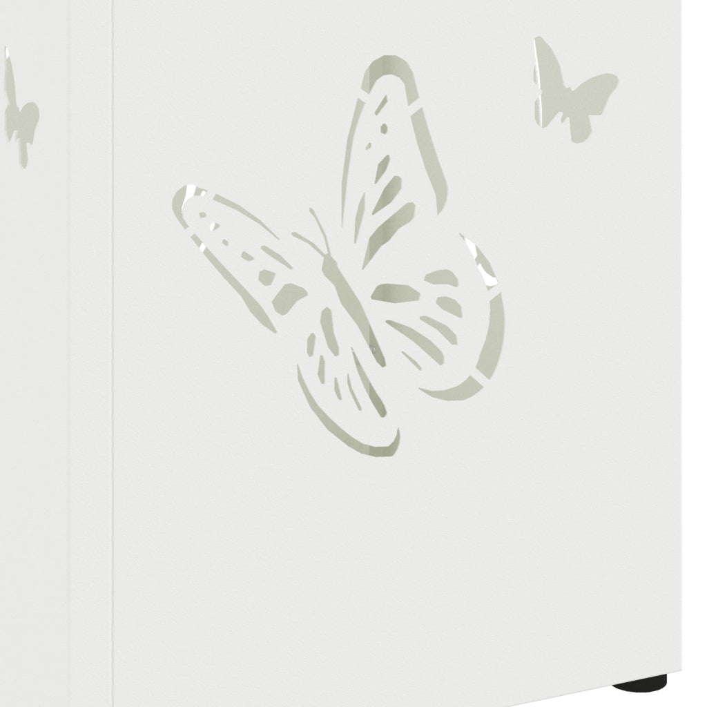 Portaombrelli Bianco Metallo Medio Motivo Decorativo