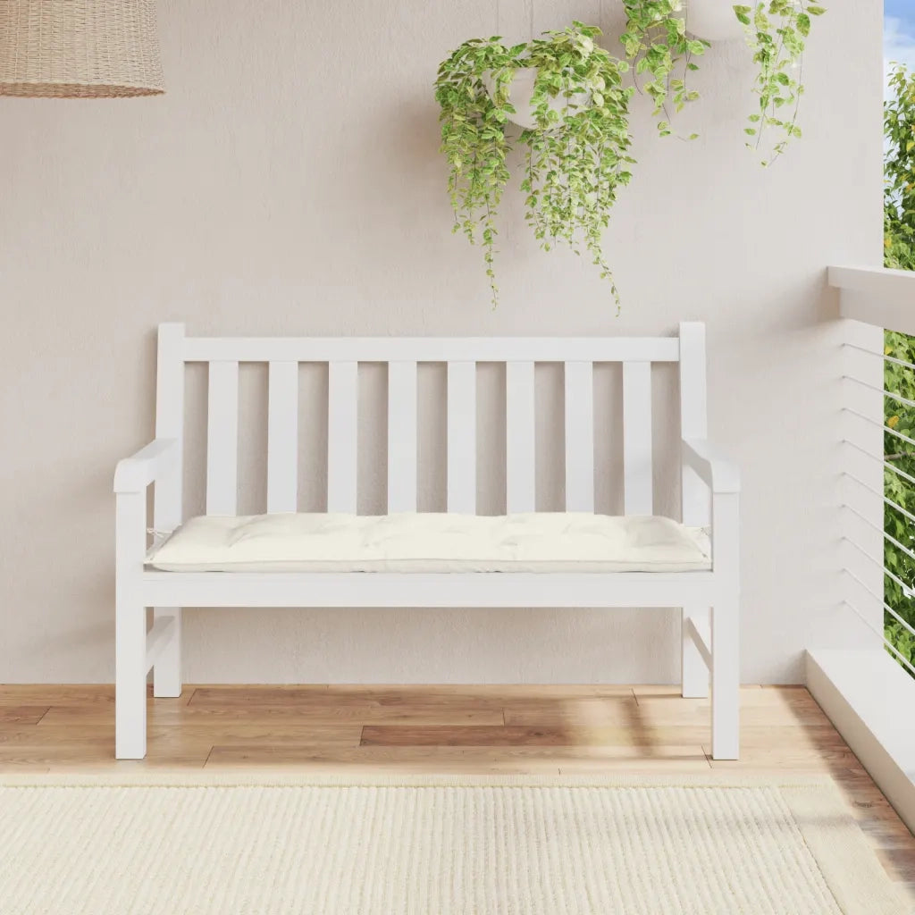 Cuscino per Panca da Giardino Crema Mélange 120x50x7cm Tessuto 4002544