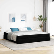 Struttura letto con materasso con materasso 2 pcs Nero Tessuto 3399517
