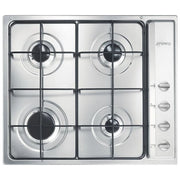 Smeg S64S piano cottura Acciaio inossidabile Da incasso Gas 4 Fornello(i)